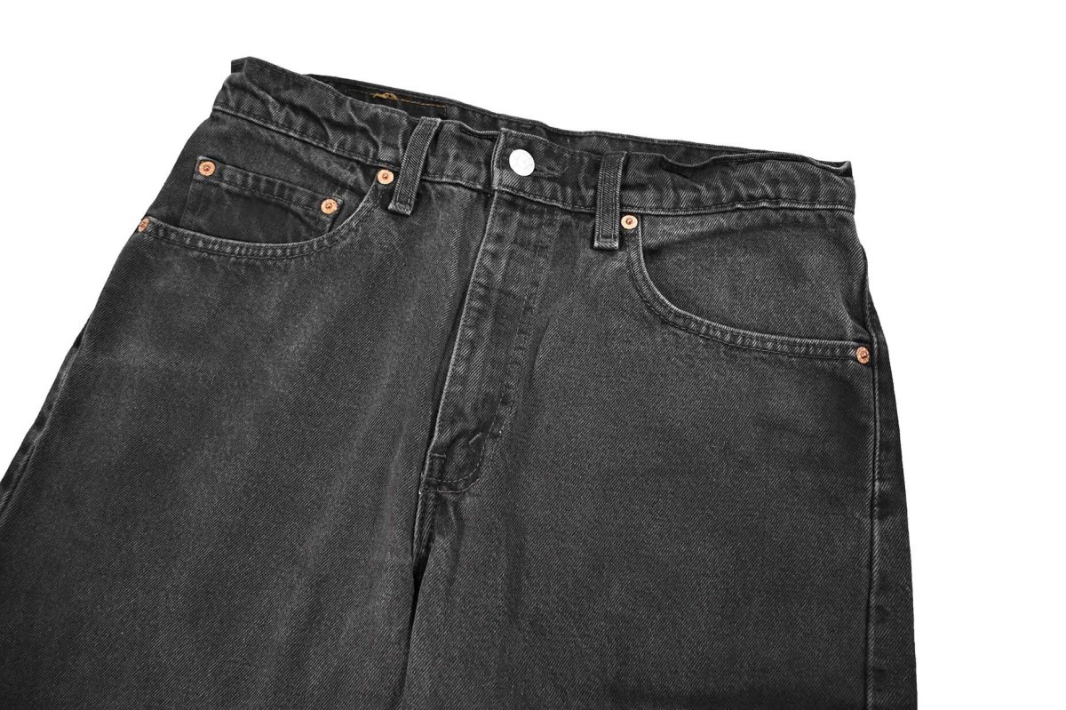 画像2: 00' Used Levi's 505 Denim Pants Black made in Canada リーバイス (2)