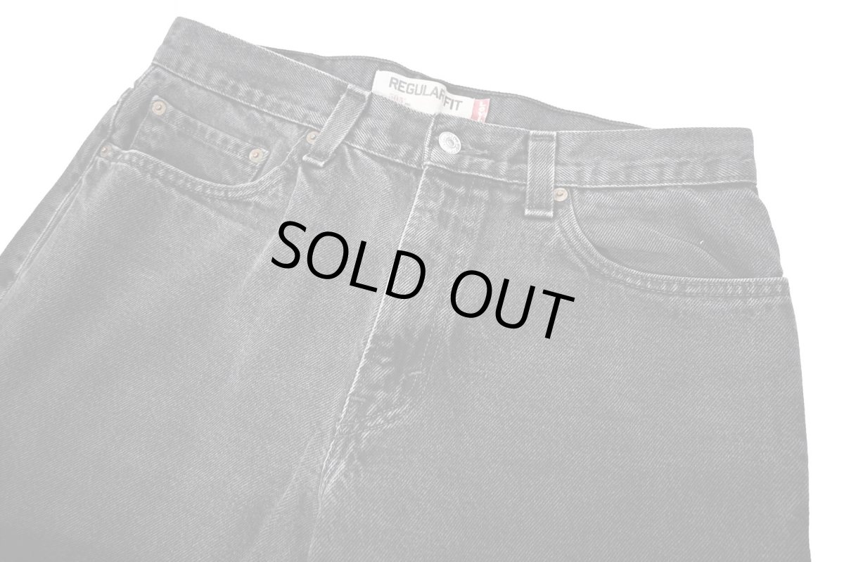 画像2: Used Levi's 505 Denim Pants Black リーバイス (2)