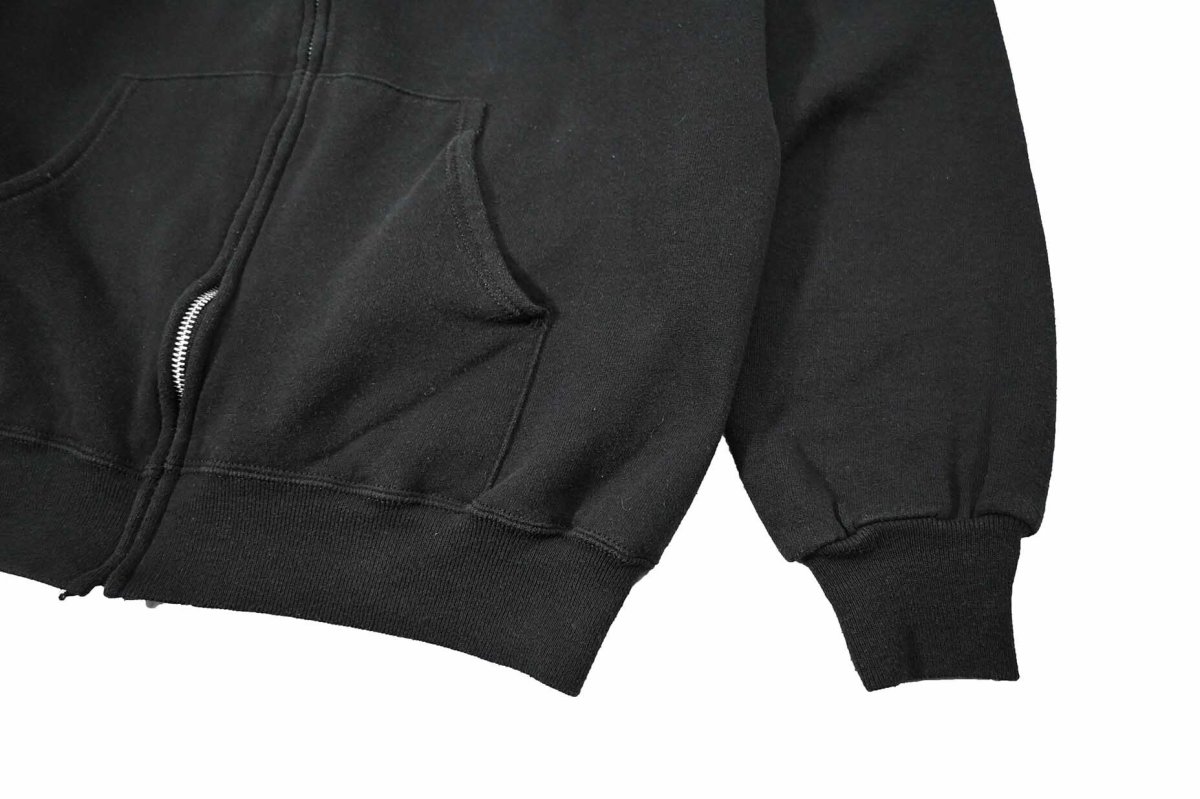 画像3: Used Jerzees Blank Zip Sweat Hoodie Black made in USA (3)