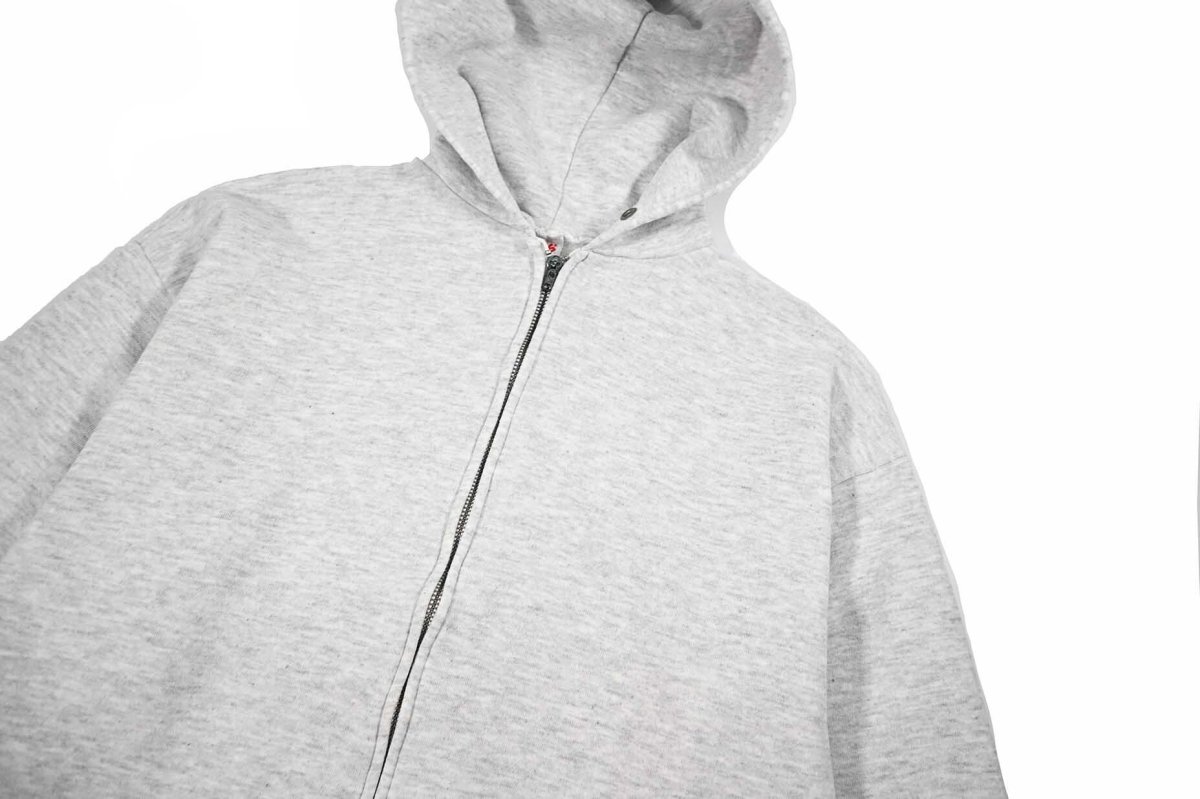 画像2: Used Jerzees Blank Zip Sweat Hoodie Ash made in USA (2)
