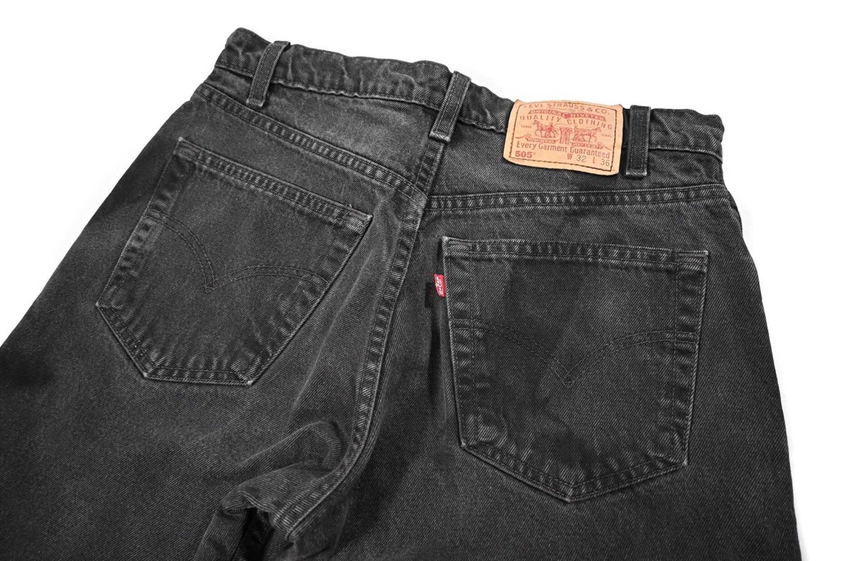画像4: 00' Used Levi's 505 Denim Pants Black made in Canada リーバイス (4)