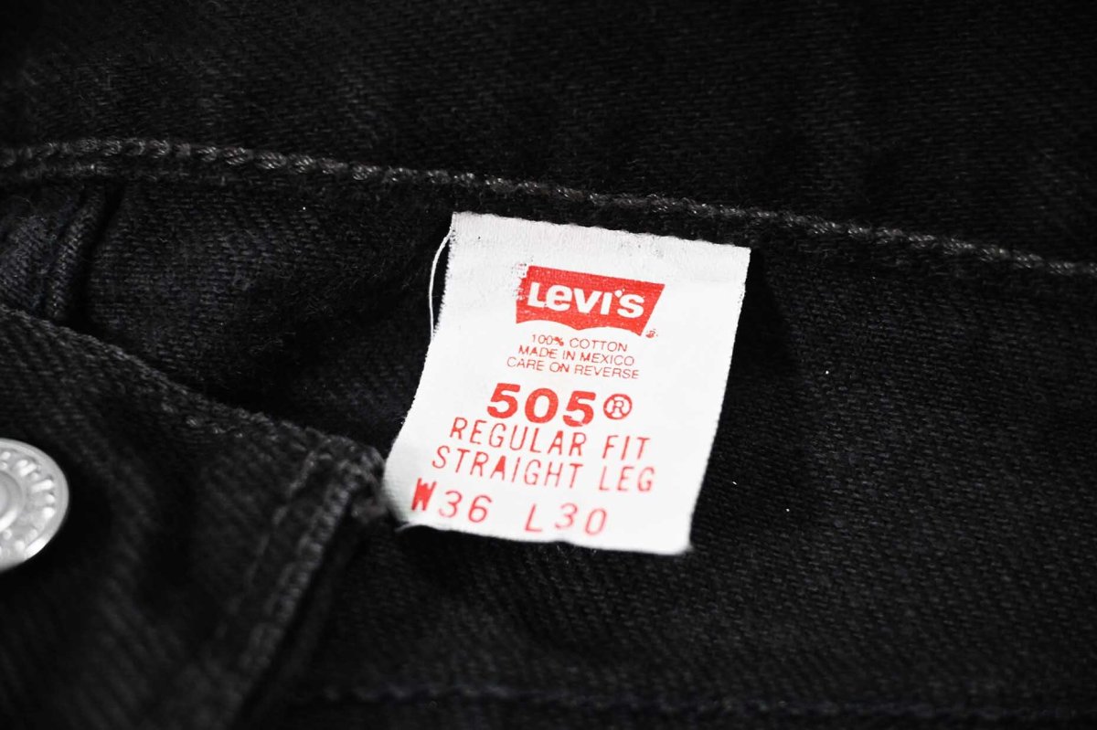 画像6: 99' Used Levi's 505 Denim Pants Black made in Mexico リーバイス (6)