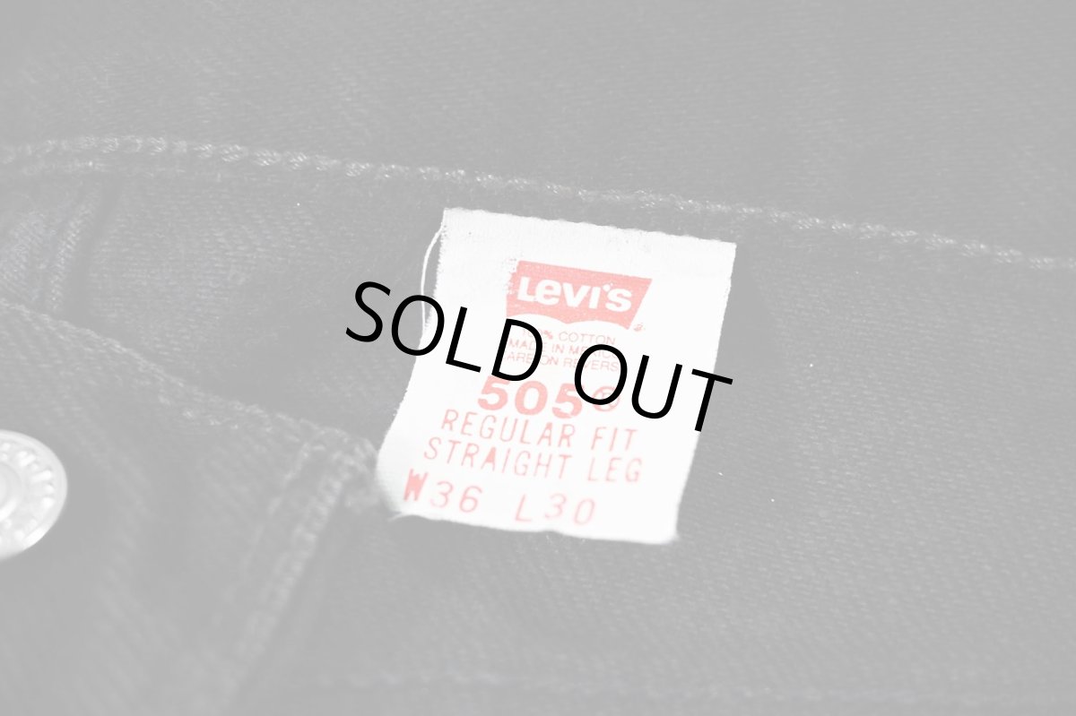 画像6: 99' Used Levi's 505 Denim Pants Black made in Mexico リーバイス (6)