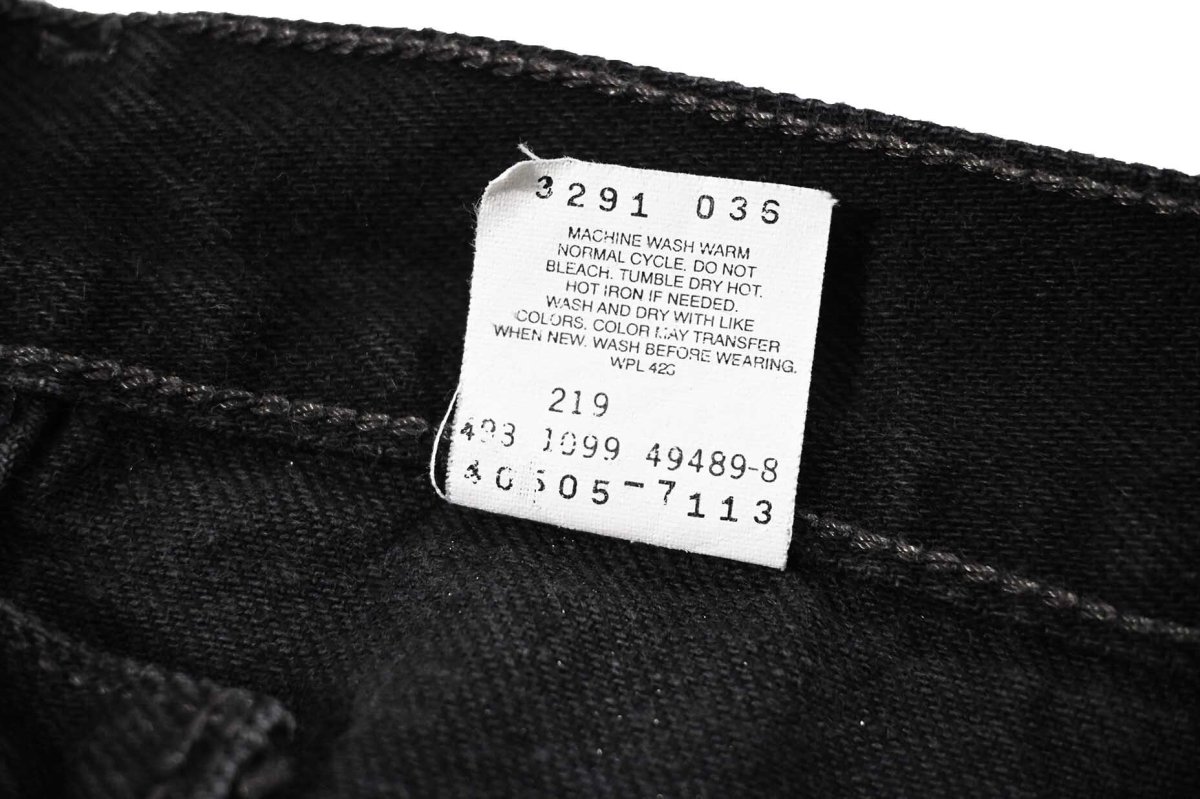 画像7: 99' Used Levi's 505 Denim Pants Black made in Mexico リーバイス (7)