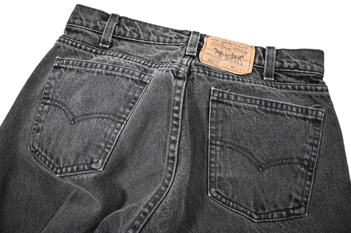 画像4: 90s Used Levi's 505 Denim Pants Black made in USA リーバイス (4)