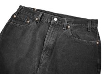 画像2: 99' Used Levi's 550 Denim Pants Cut Off Black made in USA リーバイス (2)
