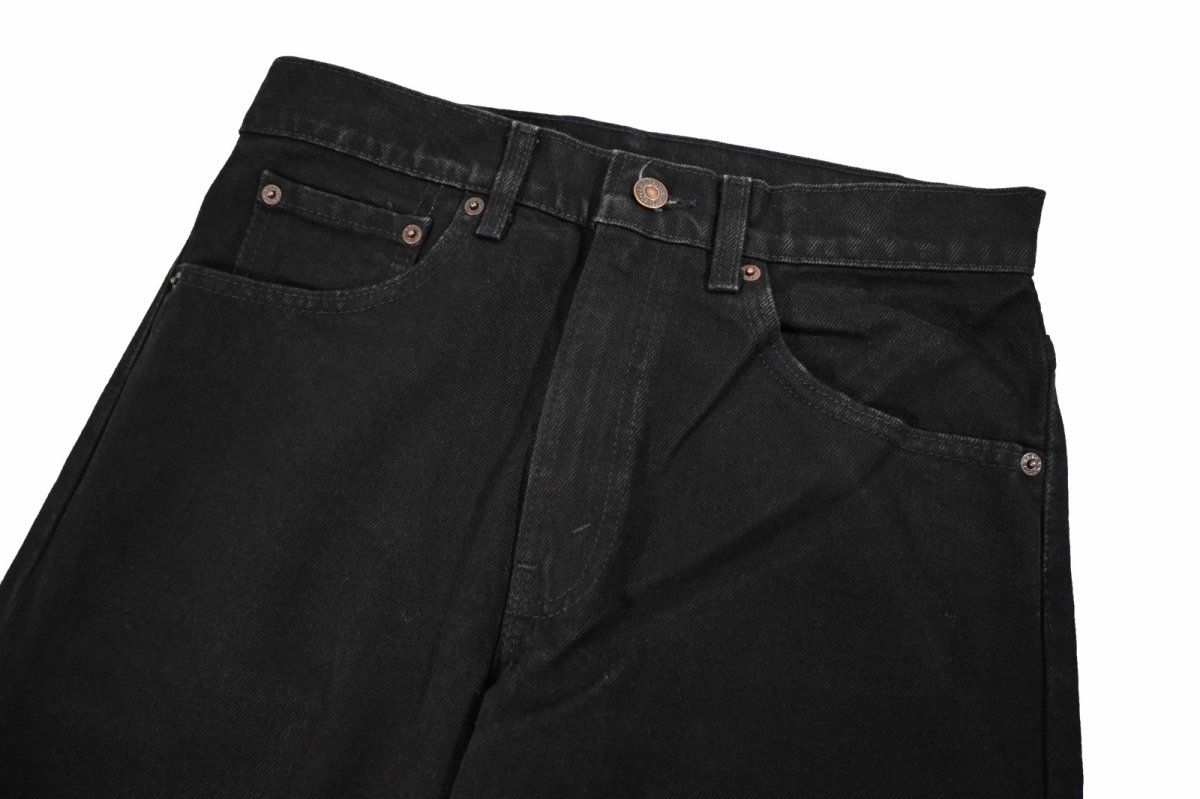 画像2: 91' Deadstock Levi's 550 Denim Pants Black made in USA リーバイス (2)