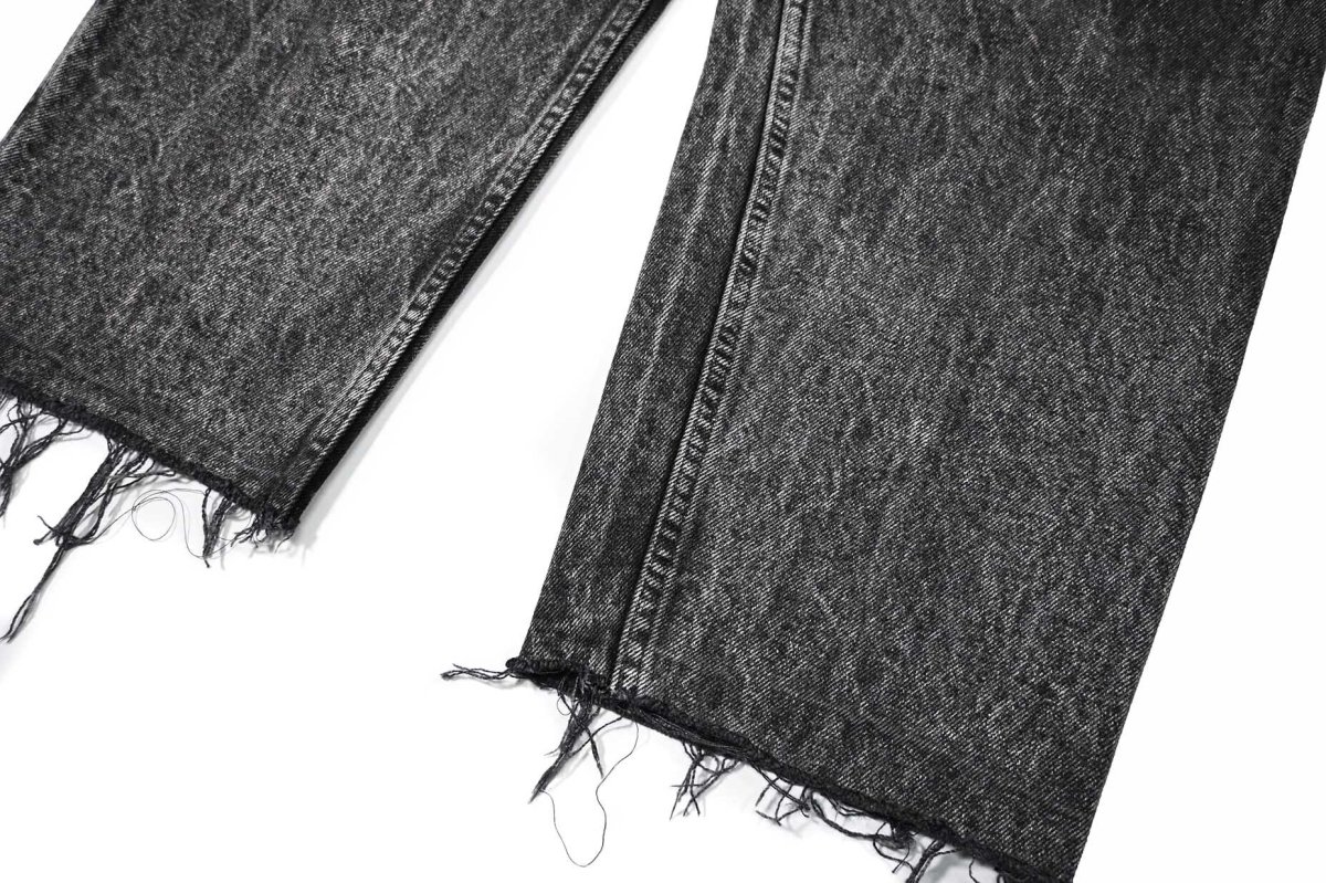 画像3: 87' Used Levi's 550 Denim Pants Cut Off Black made in USA リーバイス (3)