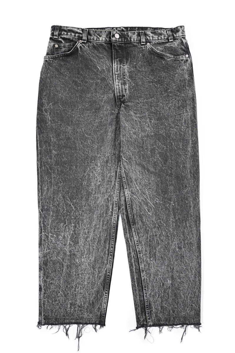 画像1: 87' Used Levi's 550 Denim Pants Cut Off Black made in USA リーバイス (1)