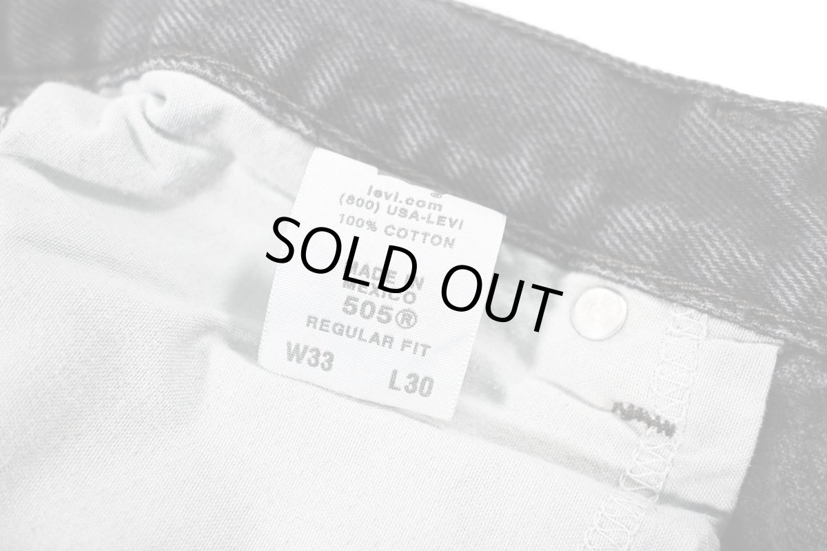 画像8: Used Levi's 505 Denim Pants Black リーバイス (8)