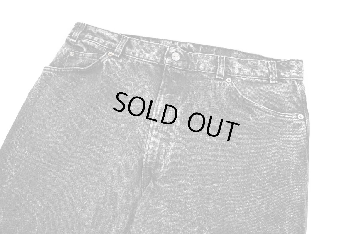 画像2: 87' Used Levi's 550 Denim Pants Cut Off Black made in USA リーバイス (2)