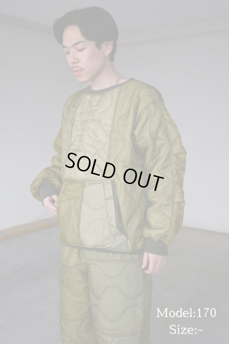 画像6: 【SALE】oddment Quilting Liner Crew Olive (6)