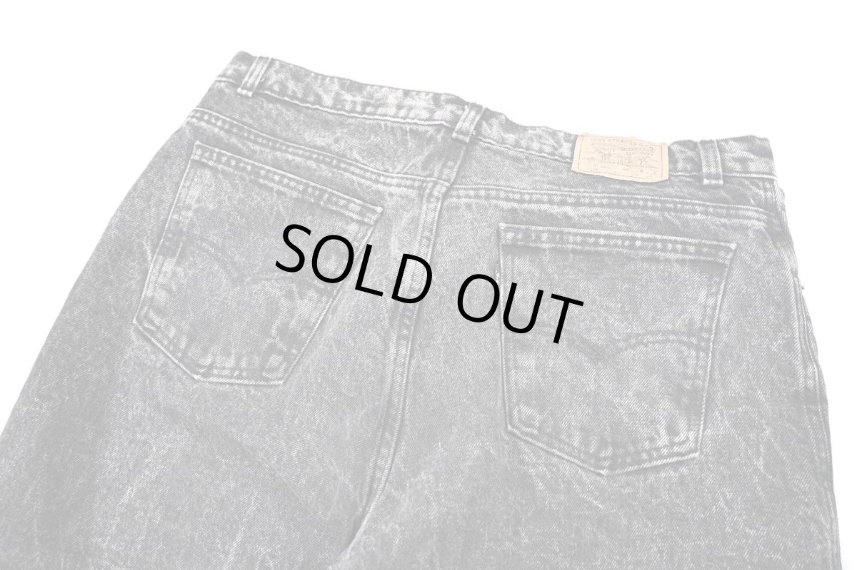 画像4: 87' Used Levi's 550 Denim Pants Cut Off Black made in USA リーバイス (4)