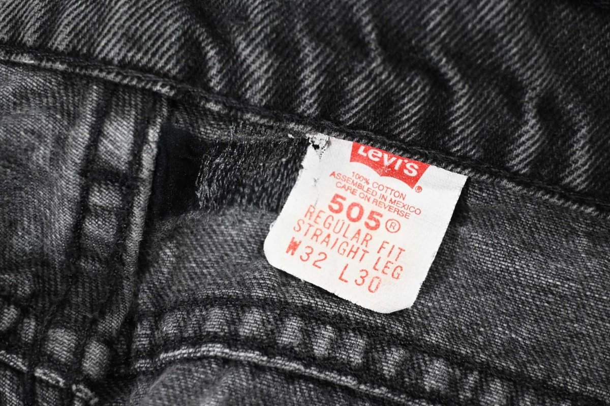 画像7: 96' Used Levi's 505 Denim Pants Black made in Mexico リーバイス (7)