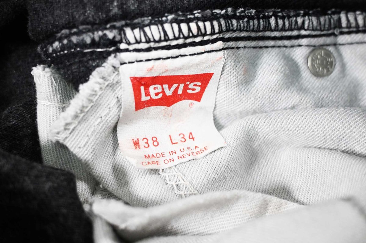 画像7: 87' Used Levi's 550 Denim Pants Cut Off Black made in USA リーバイス (7)