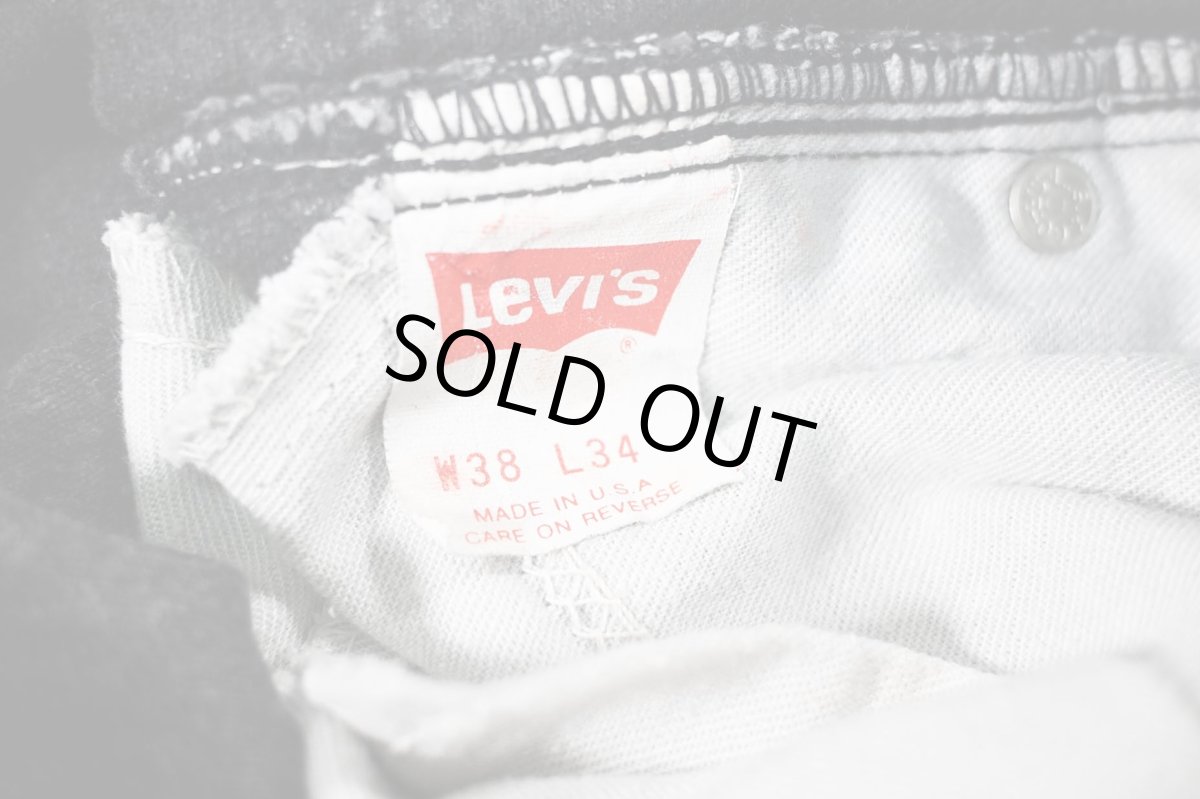 画像7: 87' Used Levi's 550 Denim Pants Cut Off Black made in USA リーバイス (7)
