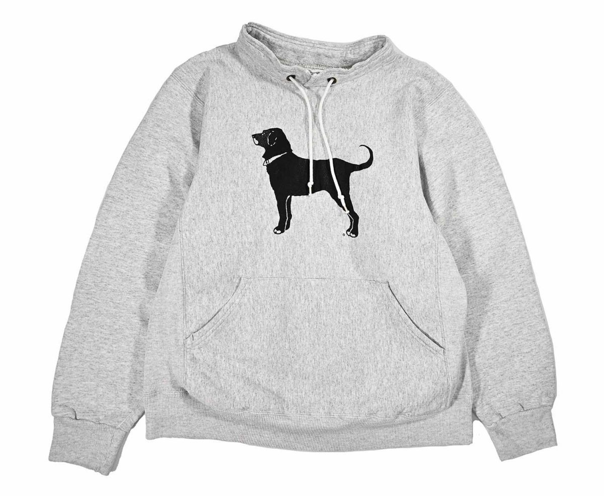 画像1: Used The Black Dog Louie Collar Sweat Shirt made in USA (1)
