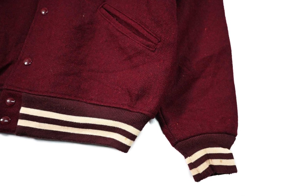画像4: Used Felco Top of the Line Melton Varsity Jacket made in USA (4)