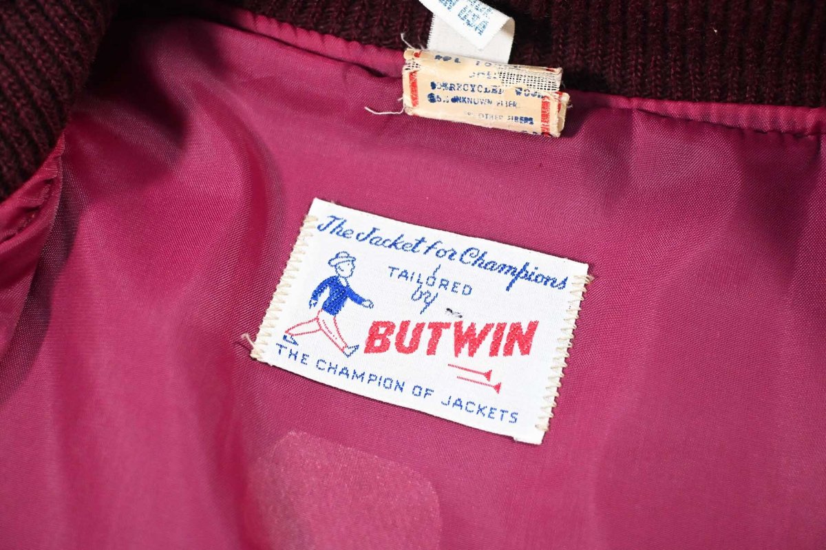 画像6: Used Butwin Melton/Leather Varsity Jacket made in USA (6)