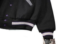 画像4: Deadstock Holloway Melton/Leather Varsity Jacket made in USA (4)