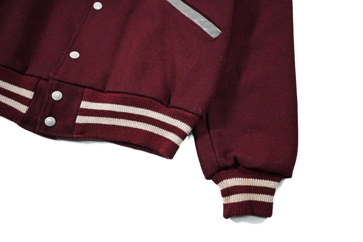 画像4: Used Butwin Melton/Leather Varsity Jacket made in USA (4)