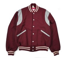 画像1: Used Butwin Melton/Leather Varsity Jacket made in USA (1)