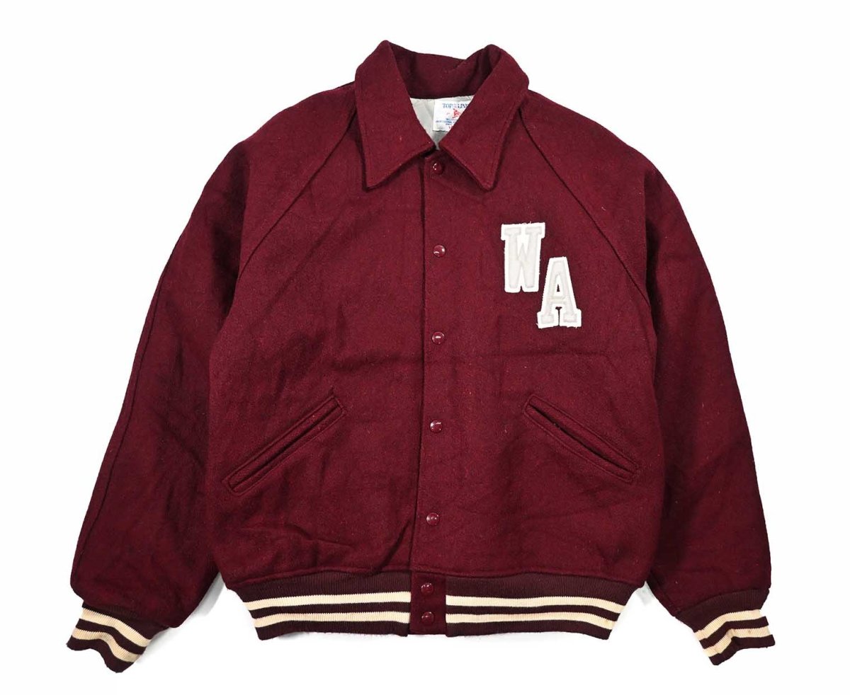 画像1: Used Felco Top of the Line Melton Varsity Jacket made in USA (1)