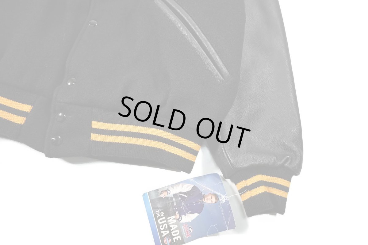 画像4: Deadstock Game Melton/Leather Varsity Jacket made in USA (4)