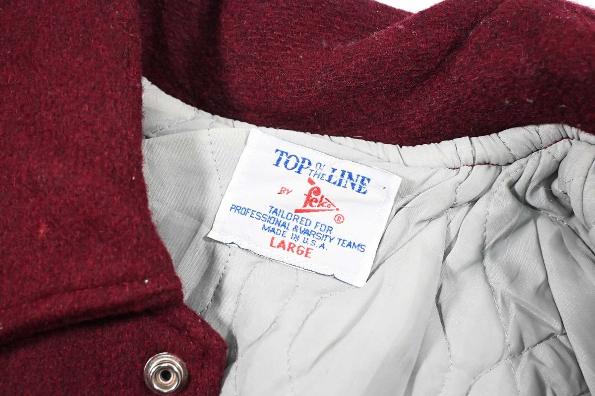 画像6: Used Felco Top of the Line Melton Varsity Jacket made in USA (6)