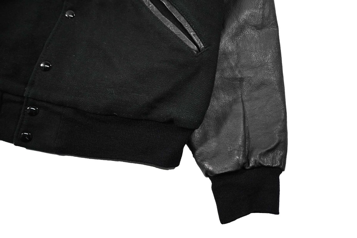 画像4: Used Game Melton/Leather Varsity Jacket made in USA (4)