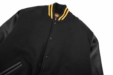 画像3: Deadstock Game Melton/Leather Varsity Jacket made in USA (3)