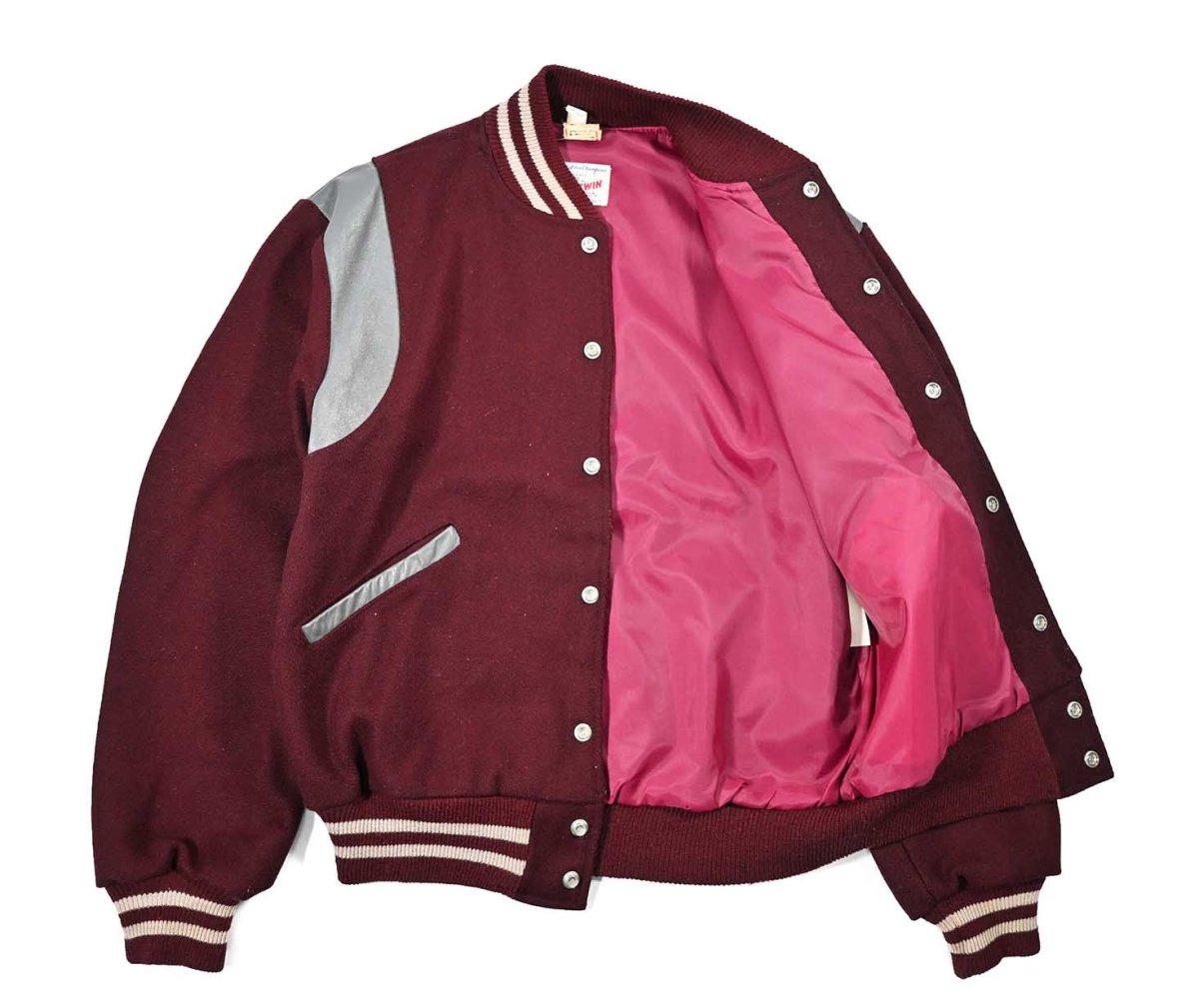 画像5: Used Butwin Melton/Leather Varsity Jacket made in USA (5)