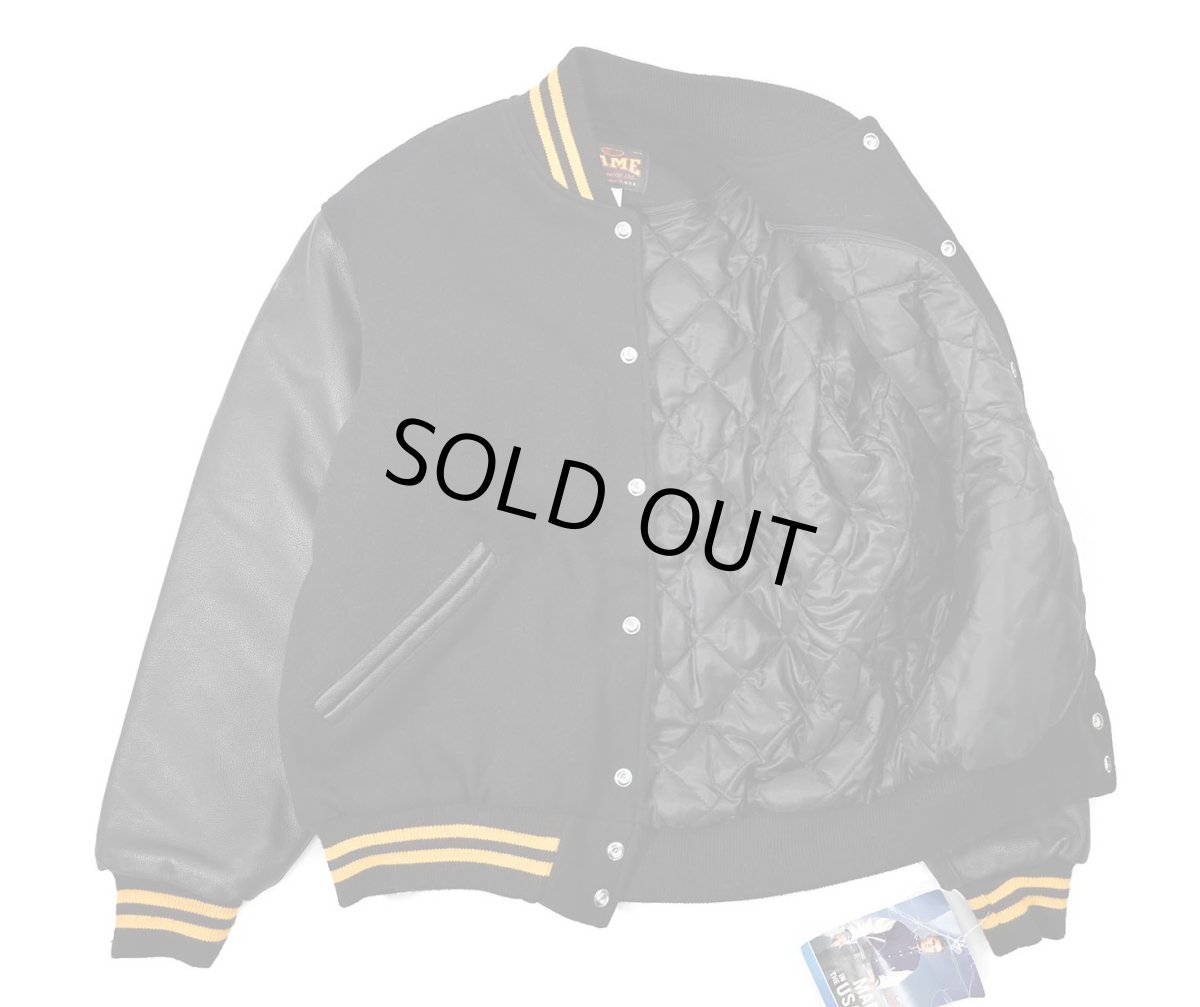 画像5: Deadstock Game Melton/Leather Varsity Jacket made in USA (5)
