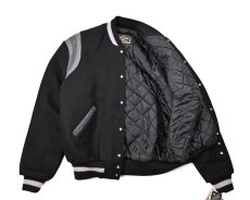 画像5: Deadstock Holloway Melton/Leather Varsity Jacket made in USA (5)