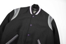 画像3: Deadstock Holloway Melton/Leather Varsity Jacket made in USA (3)