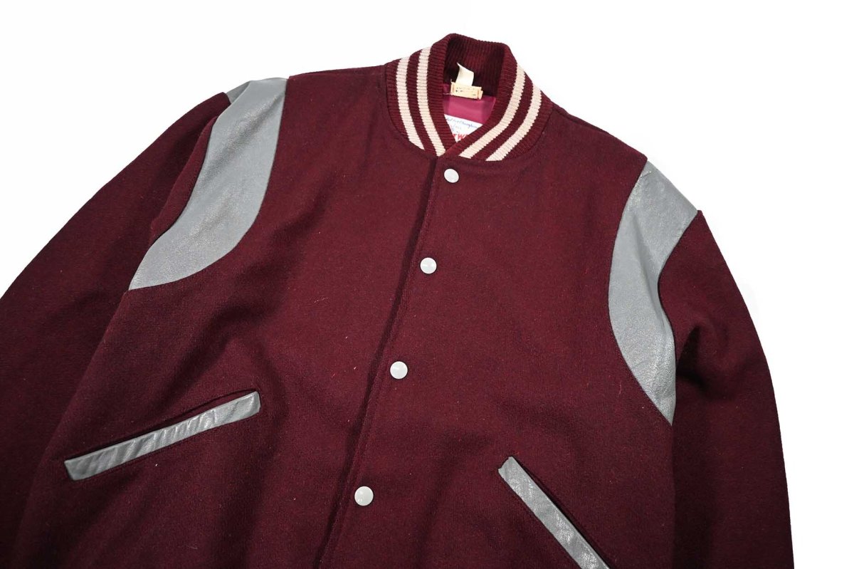画像3: Used Butwin Melton/Leather Varsity Jacket made in USA (3)