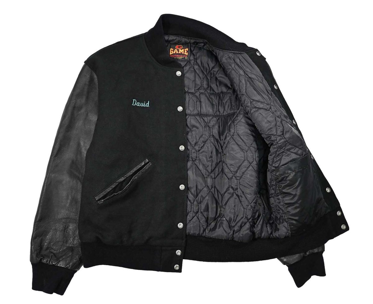 画像5: Used Game Melton/Leather Varsity Jacket made in USA (5)