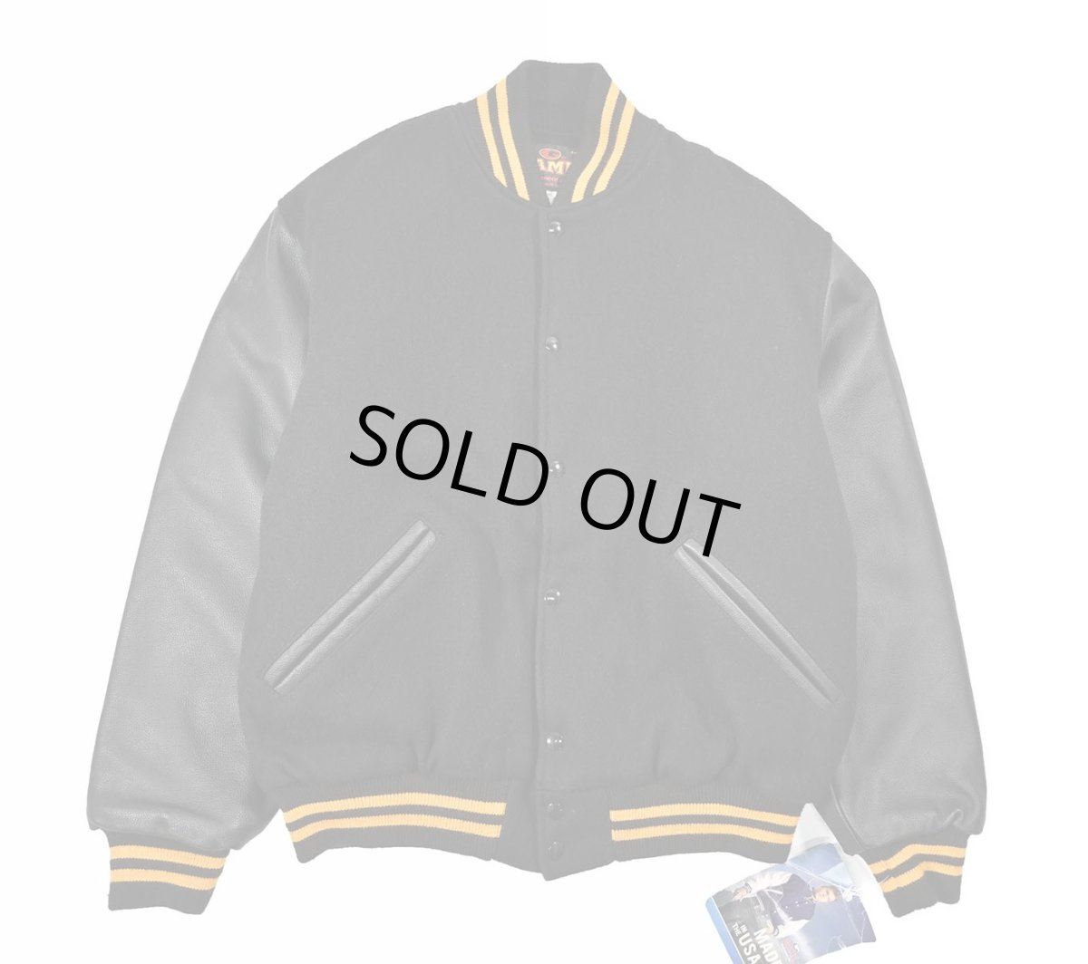 画像1: Deadstock Game Melton/Leather Varsity Jacket made in USA (1)