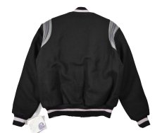 画像2: Deadstock Holloway Melton/Leather Varsity Jacket made in USA (2)