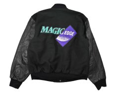 画像2: Used Game Melton/Leather Varsity Jacket made in USA (2)