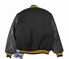 画像2: Deadstock Game Melton/Leather Varsity Jacket made in USA (2)