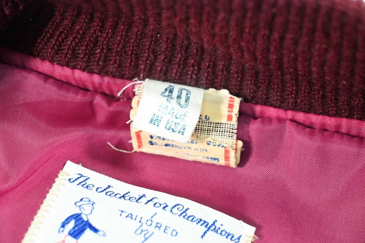 画像7: Used Butwin Melton/Leather Varsity Jacket made in USA (7)