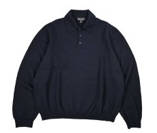 画像1: Used Brooks Brothers High Gauge Merino Wool Knit Polo Navy (1)