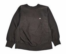 画像1: 80s Used Champion Reverse Weave Sweat Shirt Black made in USA (1)