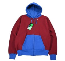 画像1: Deadstock Camber Zip Sweat Hoodie Burgundy/Blue (1)