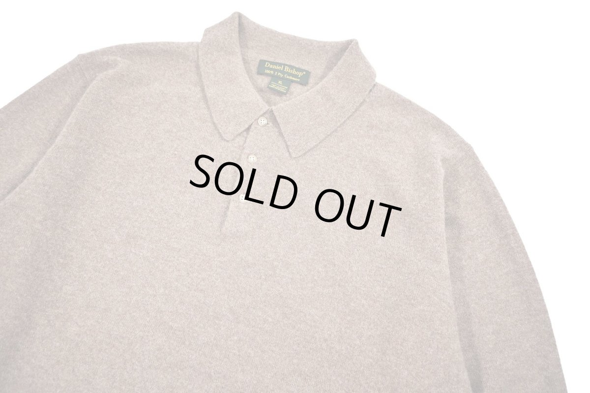 画像2: Used Daniel Bishop High Gauge Cashmere Knit Polo Brown (2)