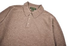 画像2: Used Daniel Bishop High Gauge Cashmere Knit Polo Brown (2)