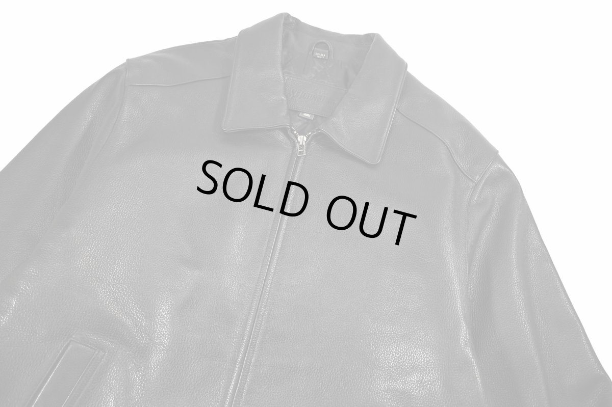 画像3: Used St John's Bay Leather Jacket Black (3)