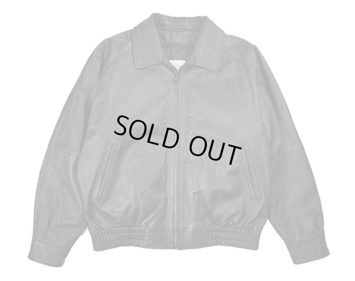 画像1: Used St John's Bay Leather Jacket Black (1)