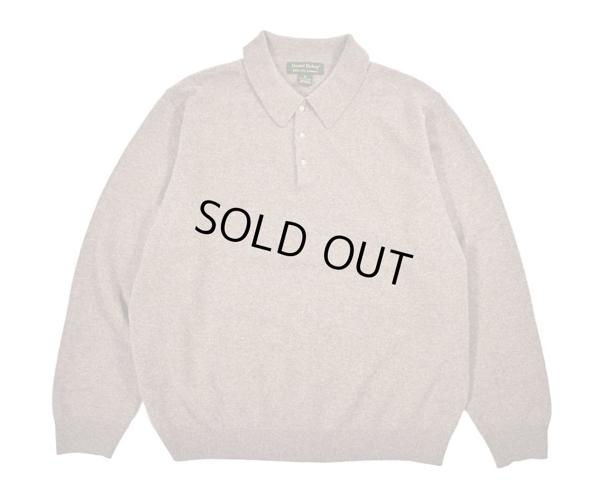 画像1: Used Daniel Bishop High Gauge Cashmere Knit Polo Brown (1)